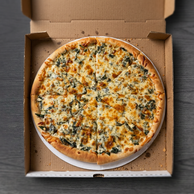 Spinach & Feta Pizza.